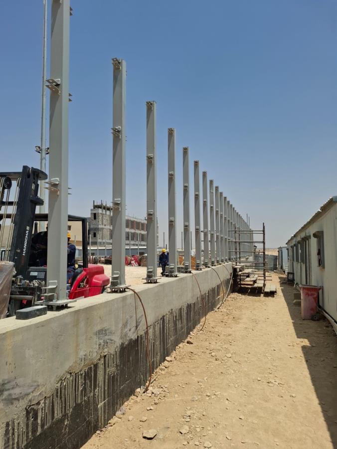 Boundary steelwork
